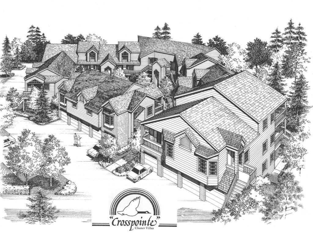 Crosspointe Development Bulington by Sutherland Development Group Hand Sketch