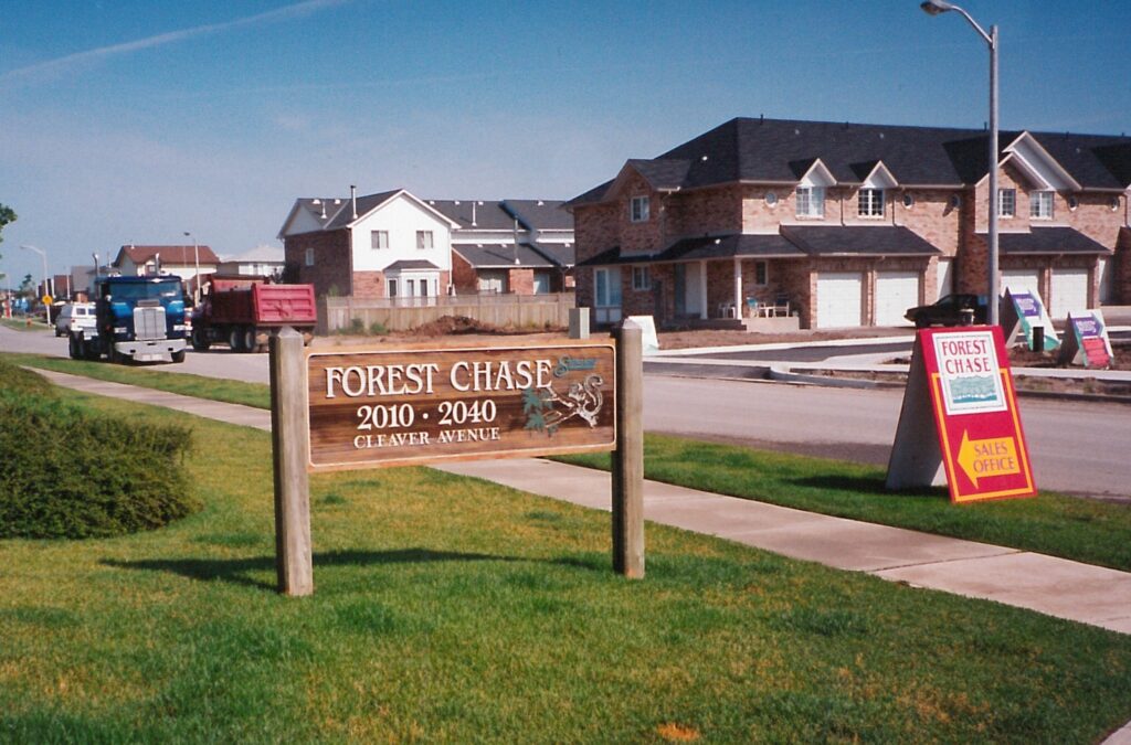 forest chase development burlington sign