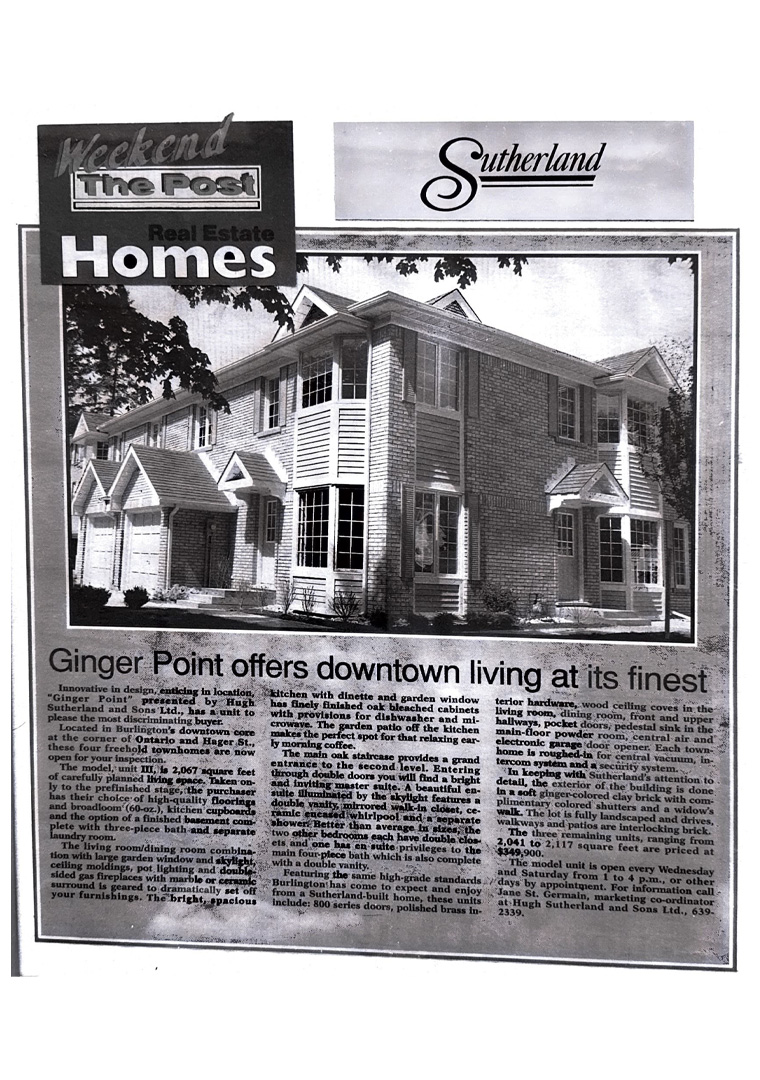 Ginger Point Sutherland Development News Article